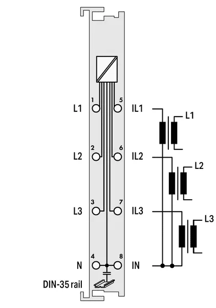 Wago 750-494 3-Phase Power Measurement; 480 VAC, 1 A — SPS
