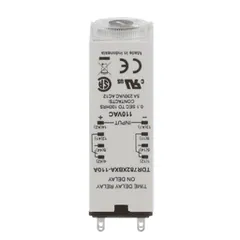 Schneider Electric TDR782XBXA-110A Time delay relay, Harmony SE Relays, DPDT, 100ms to 100hours, 7 time scales, on-delay function, socket compatible, 5A, 110V AC — Akcesoria ogólne
