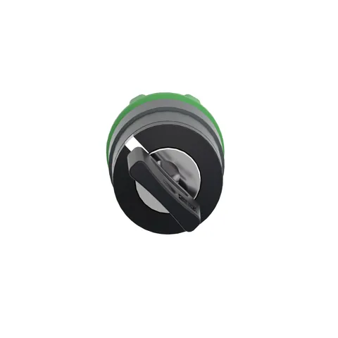 Schneider Electric ZB5AG02 Head for key switch selector, Harmony XB5, plastic, black, 22mm, key 455, 2 positions, stay put — Interruptores y aparamenta modular