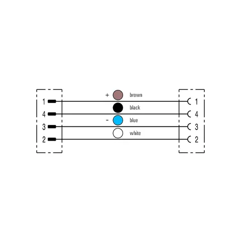 Weidmuller 1927220500 M8 to M8 Connecting Line with 4 Poles, 5 m — Industrial Cables & Wires