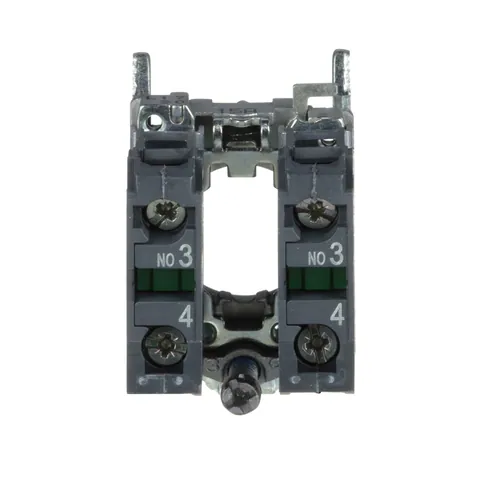 Schneider Electric ZB4BZ103 Harmony, 22mm Push Button, XB4B operators, contact block, with mounting collar, 2 NO, screw clamp terminal — Switches & Modular Apparatus