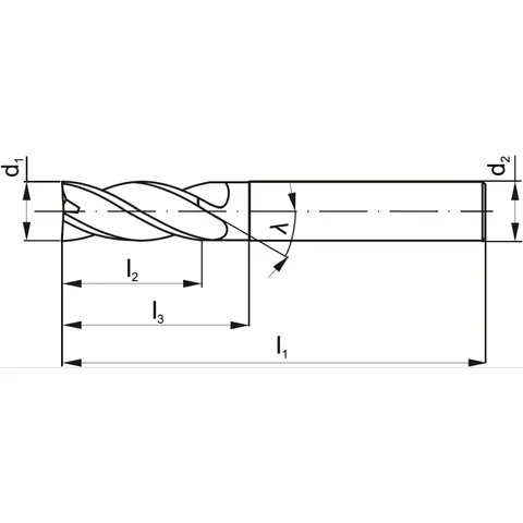 Fanar M9-444XA0-0080 Frez X-MILL 440N 8x7,5x8x19x27x63 VHM AT — Utensili manuali ed elettrici