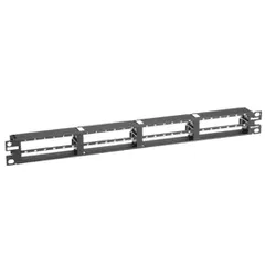 Panduit QPP48HDBL QuickNet™ All Metal Patch Panel, 48 Port, 1 RU, Black — General Accessories