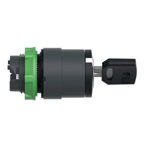 Schneider Electric ZB5AG02 Head for key switch selector, Harmony XB5, plastic, black, 22mm, key 455, 2 positions, stay put — Interruptores y aparamenta modular
