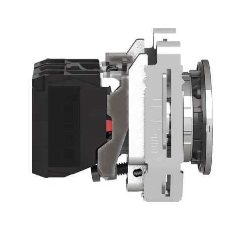 Schneider Electric XB4FW33M5 Illuminated push button, Harmony XB4, metal, green flush mounted, 30mm, universal LED, plain lens, 1NO + 1NC, 230V AC — Interruttori e apparecchiature modulari