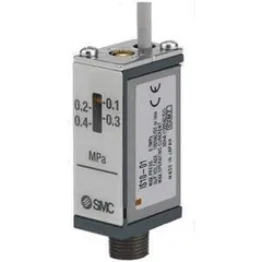 SMC IS10-01-L IS10, Pressure Switch with Male Thread, AC/DC, Analog Indicator, IS10-01-L — Pressure & Flow Measurement