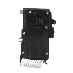 Schneider Electric QO120AFI Mini circuit breaker, QO, 20A, 1 pole, 120/240VAC, 10kA, ARC fault, pigtail, plug in mount — General Accessories