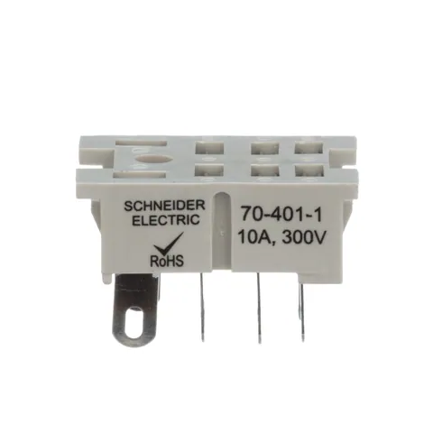 Schneider Electric 70-401-1 Socket, SE Relays general purpose relay accessory, DPDT, 10A, 300 V, 8 pins, solder terminal, 782 series — Akcesoria ogólne
