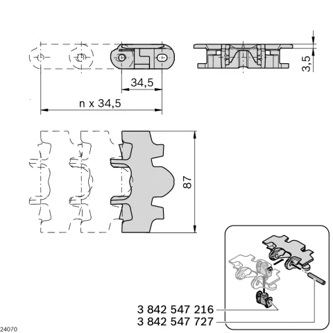 3842546076 Bosch Rexroth, Catene e catene a rulli