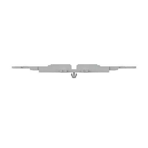 Wago 221-2512 Mounting carrier with strain relief; 2-way; for inline splicing connector with lever; with snap-in mounting foot; gray — Terminal Blocks