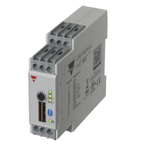 Carlo Gavazzi LDD1PA2DU24 Loop inductance amplifier; Single channel; DIN rail connection; loop inductance range 20uH-1000uH; adjustable sensitivity 0.01%-1%; Automatic Sensitivity Boost; Manual and Automatic Frequency Tuning; 4 adjustable loop frequency channels; IP20 — Proximity & Inductive Sensors