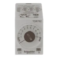 Schneider Electric TDR782XDXA-12D Time delay relay, SE Relays, 4PDT, 5A, 12 VDC, 100 ms to 100 hours, 7 time scales, on-delay function, socket compatible — Akcesoria ogólne