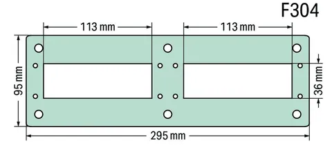 Wago 850-819/002-005 Flange plate — Schaltschränke & Gehäuse