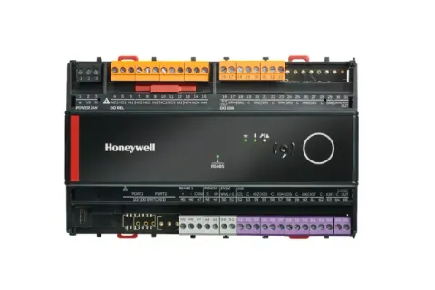 Honeywell UN-RS0844ESB230NMC Unitary Controller with 1 Ethernet Interface, BACnet IP, 8 Universal I/Os, 4 Relay Outputs, 4 Chopper Outputs, and Built-in Bluetooth Low Energy (BLE)