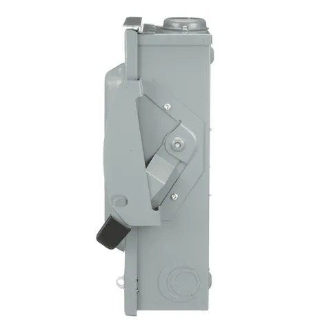 Schneider Electric D323NRB Safety switch, general duty, fusible, 100A, 3 pole, 30hp, 240VAC, NEMA 3R, 4 wire, 1 neutral, bolt on hub provision — General Accessories