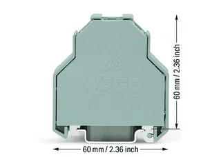 Wago 249-197 Screwless end stop; 14 mm wide; for DIN-rail 35 x 15 and 35 x 7.5; gray — Reihenklemmen / Klemmleisten