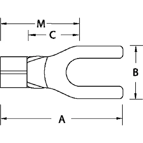 Sta-Kon C114M Fork Terminal - C114M — Conectores y enchufes