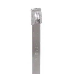 Panduit MLT4H-LP Pan-Steel® MLT4H-LP Cable Tie, SS 304, Heavy, 4" Dia., PK50 — Connectors & Plugs