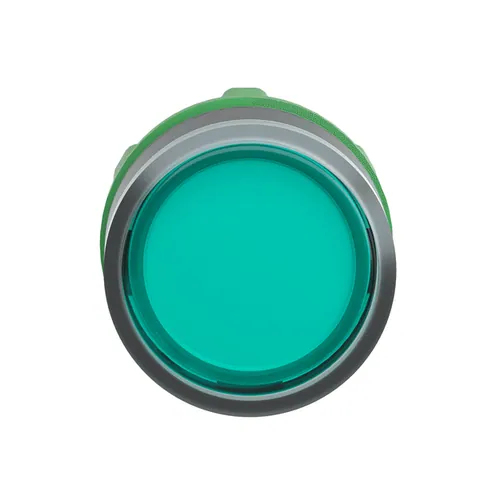 Schneider Electric ZB5AW33 Head for illuminated push button, Harmony XB5, plastic, flush, green, 22mm, spring return, plain lens for BA9s bulb — Control & HMI