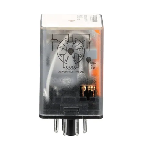 Schneider Electric 8501KPDR12V53 Plug in relay, Type KP, tubular, 1 HP at 277 VAC, 10A resistive at 120 VAC, 8 pin, DPDT, 2 NO, 2 NC, 24 VDC coil — General Accessories