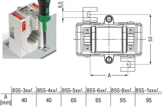 Wago 855-305/075-201 Plug-in current transformer; 75 A / 5 A — Allgemeines Zubehör