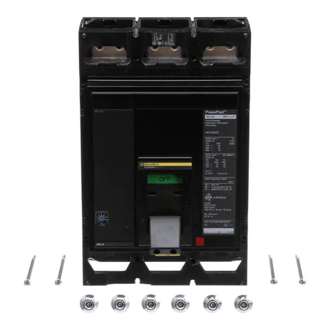 Schneider Electric MGL36400 PowerPacT M-Frame Circuit Breaker, 400A, 3 Pole, 600VAC, 18kA Interrupting Rating — Accesorios generales