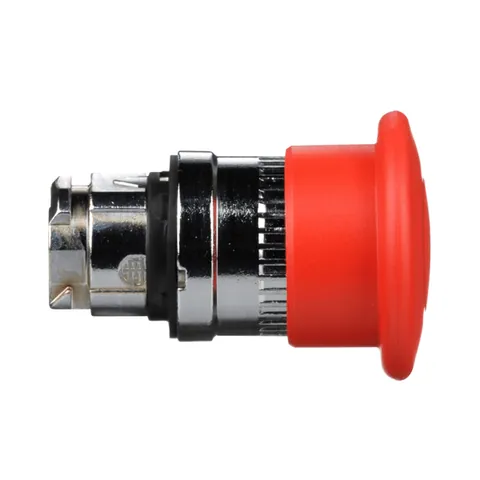 Schneider Electric ZB4BT84 Harmony, 22mm Push Button, emergency stop head, trigger and latching push pull, red, 40 mm mushroom, unmarked — General Accessories