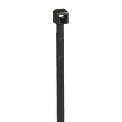 Panduit PLT1M-M0 Pan-Ty® PLT1M-M0 Cable Tie, Black, UV PA6.6, 3.9"L, 18lb, PK1000 — Connectors & Plugs