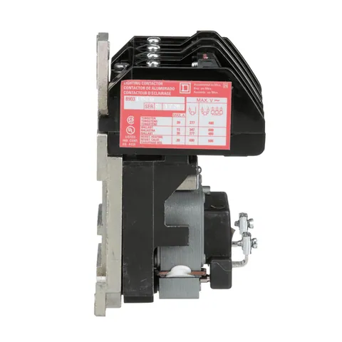Schneider Electric 8903LO40V02 Contactor, Type L, multipole lighting, electrically held, 30A, 4 pole, 600V, 110/120VAC 50/60Hz coil, open style — General Accessories
