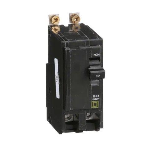 Schneider Electric QOB280 Mini circuit breaker, QO, 80A, 2 pole, 120/240VAC, 10kA, bolt on mount — General Accessories