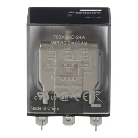 Schneider Electric 783XCXC-24A Power relay, SE Relays, 15A, 3PDT, 24 VAC, clear cover — Akcesoria ogólne