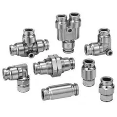 SMC KQG2H06-00 KQG2, Stainless Steel 316, One-touch Fitting, Metric (M, R, Rc Threads), KQG2H06-00 — Couplings & Fittings
