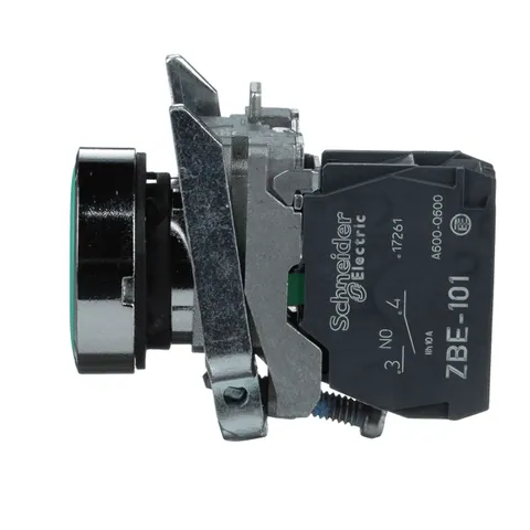 Schneider Electric XB4BA31 Harmony 22mm Push Button, Green Flush, Spring Return, Unmarked — Switches & Modular Apparatus