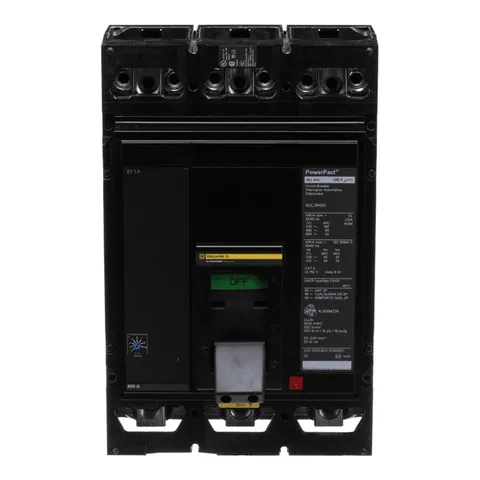 Schneider Electric MJL36400 Circuit breaker, PowerPacT M, 400A, 3 pole, 600VAC, 25kA, lugs, ET 1.0, 80% — Accessori generali