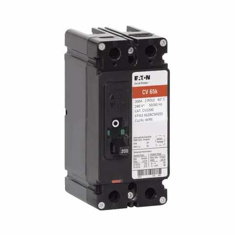 Eaton CV2100 Type CV Molded Case Circuit Breaker, 100 A, 65 kAIC — Interruptores automáticos y fusibles