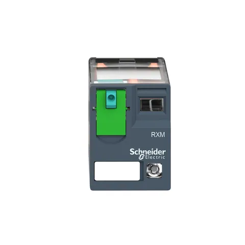 Schneider Electric RXM4AB2BD miniature plug in relay, Harmony Electromechanical Relays, 6A, 4CO, with LED, lockable test but to n, 24V DC — Contactors & Relays