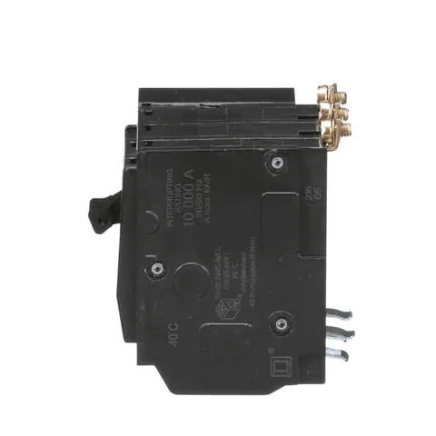 Schneider Electric QOB3501021 Mini circuit breaker, QO, 50A, 3 pole, 120/240VAC, 10kA, bolt on mount, AC shunt — General Accessories