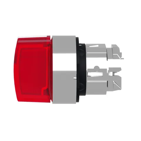 Schneider Electric ZB4BK1343 Head for illuminated selector switch, Harmony XB4, chromium metal, red handle, 22mm, universal LED, 3 positions, stay put — General Accessories