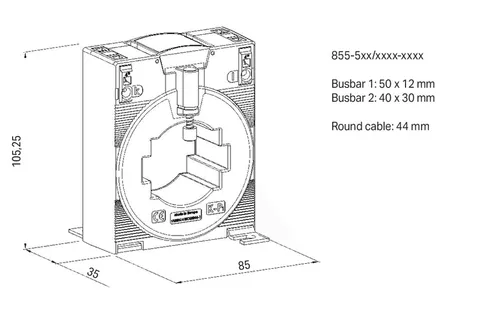 Wago 855-501/400-1001 Plug-in current transformer; 400 A / 1 A — Allgemeines Zubehör