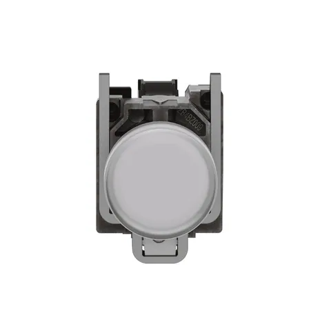 Schneider Electric XB4BVB1 Pilot Light, Harmony XB4, Metal, White, 22mm, Universal LED, Plain Lens, 24V AC/DC — Control & HMI