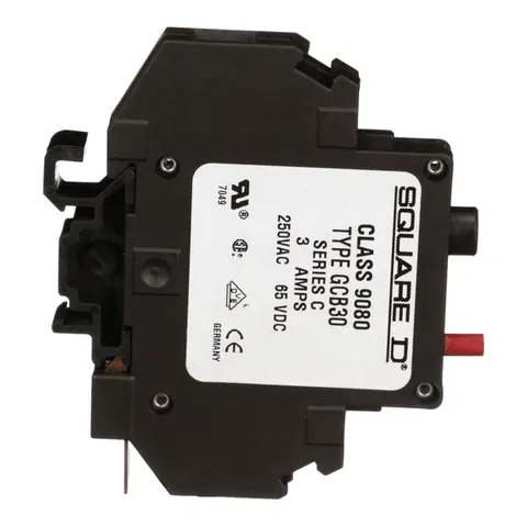 Schneider Electric 9080GCB30 Circuit protector, Linergy, thermal magnetic overcurrent, track mount, 3.0A, 250VAC, 65VDC — General Accessories