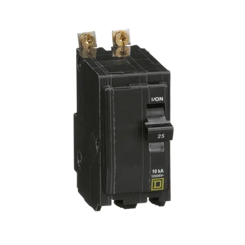 Schneider Electric QOB225 Mini circuit breaker, QO, 25A, 2 pole, 120/240VAC, 10kA, bolt on mount — General Accessories
