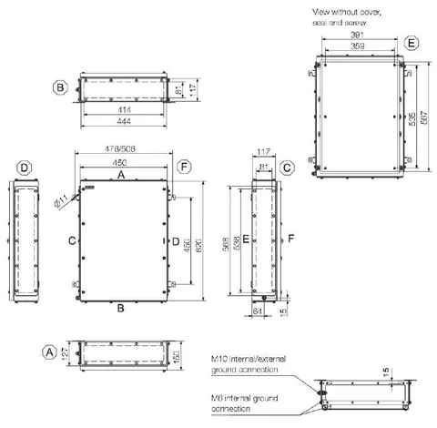 Weidmuller 1195310000 Terminal Box Multi Hinge KTB MH 624515 S4E1 — General Accessories