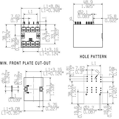 Weidmuller 1543340000 PCB Plug-in Connector Male Header 12 Poles 270° 3.2mm — Connectors & Plugs