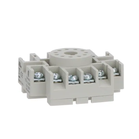 Schneider Electric 70-465-1 Socket, SE Relays general purpose relay accessory, 3PDT, 15/5A, 300/600V, 11 pins, screw clamp terminal, 750/750H series — Akcesoria ogólne