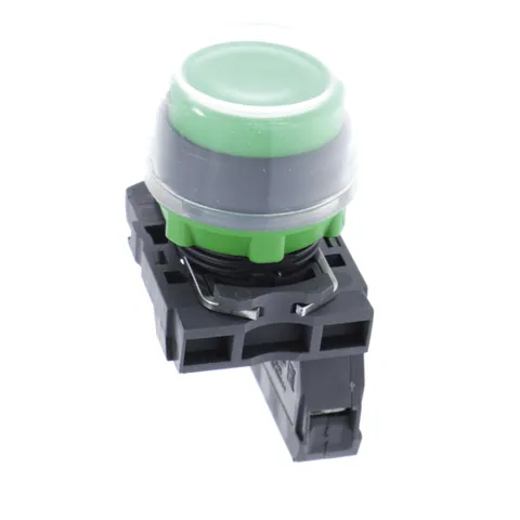 Schneider Electric XB5AP21 Spring Return Push Button, Harmony XB5, Clear Silicone Booted, Black, 22mm — Switches & Modular Apparatus