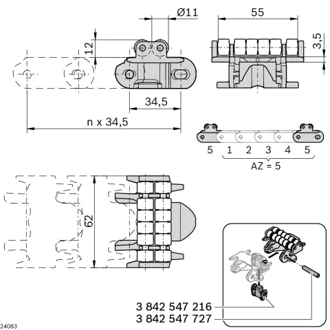 3842998717 Bosch Rexroth, Cinghie e catene