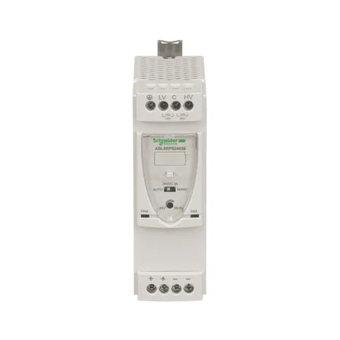 Schneider Electric ABL8RPS24030 universal power supply, Phaseo, 1 or 2 phase, 100 to 500 V, 24 V, 3 A — Power Supplies & Controllers