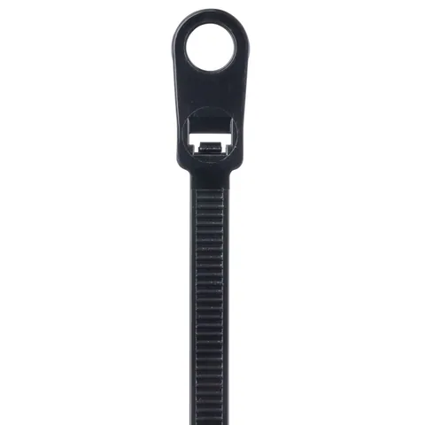 Panduit PLC2S-S10-M0 Locking Clamp Tie, Black, UV PA6.6, M5, 7.9"L, 50lb, PK1000 — Hand & Power Tools