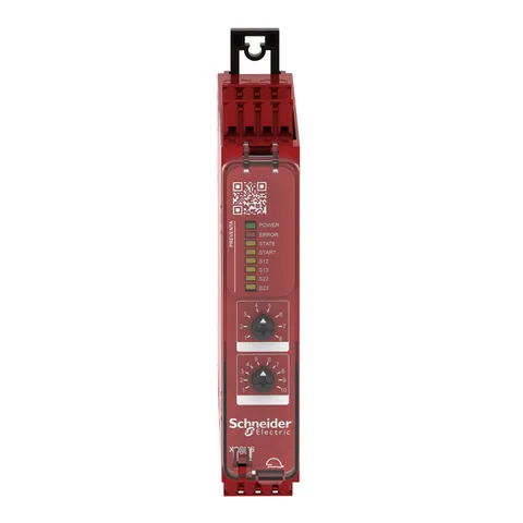 Schneider Electric XPSUS12AC safety module, Harmony XPSU, Cat 4, features 2 x XPSUAF with enabling movement, 24V AC or DC, spring — Contactors & Relays